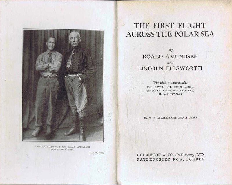 Picture of title page opposite a picture of Ellsworth and Amundsen 